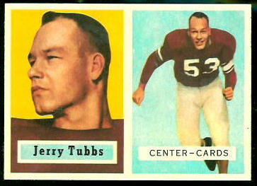 Jerry Tubbs 1957 Topps football card Jerry Tubbs 1957 Topps football card