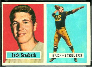 Jack Scarbath 1957 Topps football card