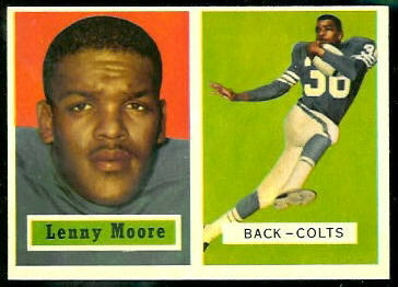 Lenny Moore 1957 Topps football card Lenny Moore 1957 Topps football card