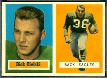 Dick Bielski 1957 Topps football card