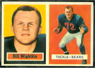 Bill Wightkin 1957 Topps football card