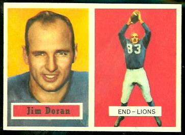 Jim Doran 1957 Topps football card