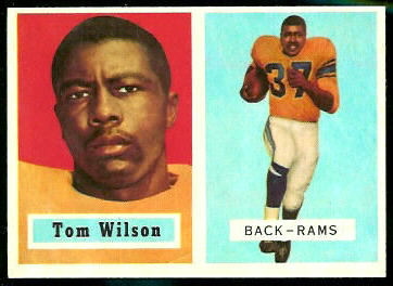 Tom Wilson 1957 Topps football card