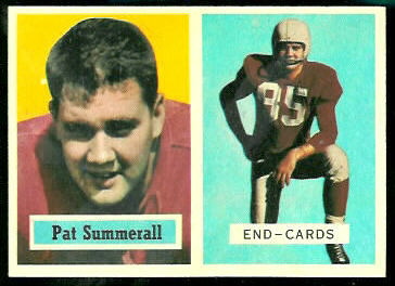 Pat Summerall 1957 Topps football card