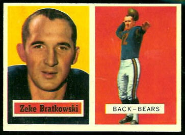 Zeke Bratkowski 1957 Topps football card Zeke Bratkowski 1957 Topps football card