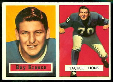 Ray Krouse 1957 Topps football card