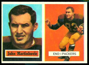 John Martinkovic 1957 Topps football card