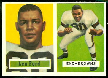 Len Ford 1957 Topps football card