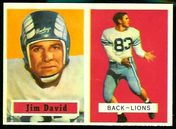 Jim David 1957 Topps football card