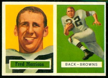 Fred Morrison 1957 Topps football card