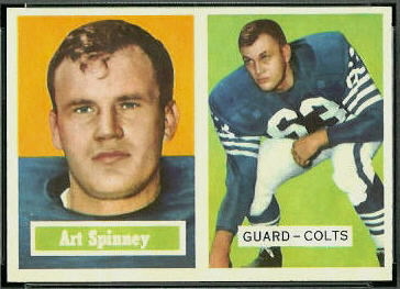 Art Spinney 1957 Topps football card