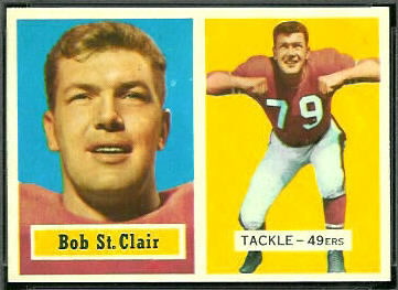 Bob St. Clair 1957 Topps football card