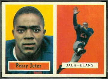 Perry Jeter 1957 Topps football card