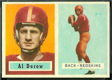 Al Dorow 1957 Topps football card