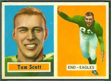 Tom Scott 1957 Topps football card Tom Scott 1957 Topps football card