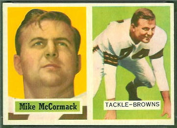 Mike McCormack 1957 Topps football card