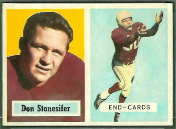 Don Stonesifer 1957 Topps football card