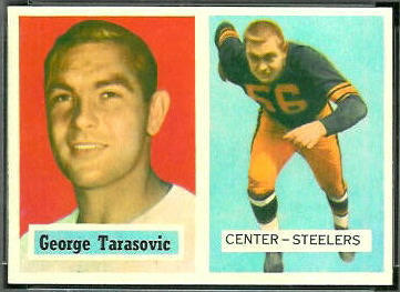 George Tarasovic 1957 Topps football card