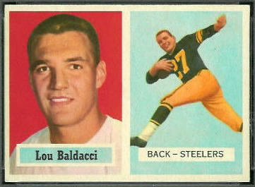 Lou Baldacci 1957 Topps football card