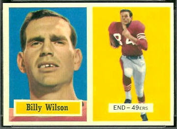 Billy Wilson 1957 Topps football card