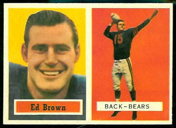 Ed Brown 1957 Topps football card