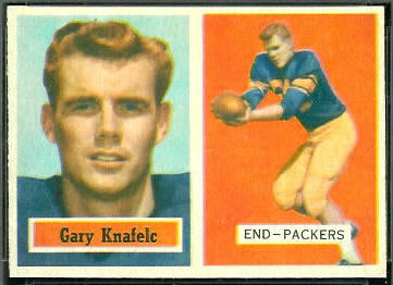 Gary Knafelc 1957 Topps football card Gary Knafelc 1957 Topps football card