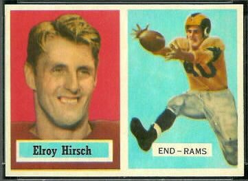 Elroy Hirsch 1957 Topps football card