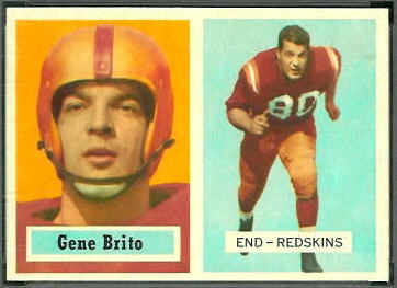 Gene Brito 1957 Topps football card