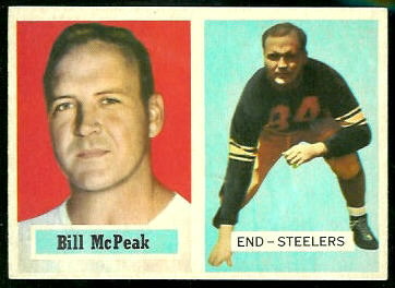 Bill McPeak 1957 Topps football card