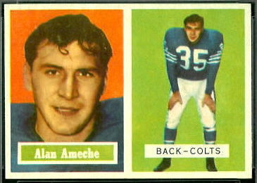 Alan Ameche 1957 Topps football card