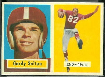 Gordon Soltau 1957 Topps football card