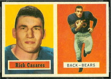 Rick Casares 1957 Topps football card