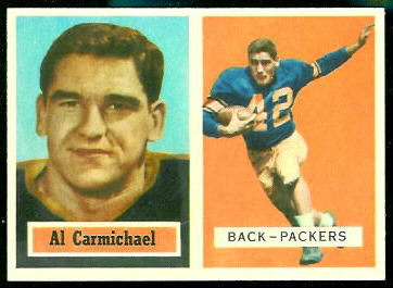 Al Carmichael 1957 Topps football card Al Carmichael 1957 Topps football card