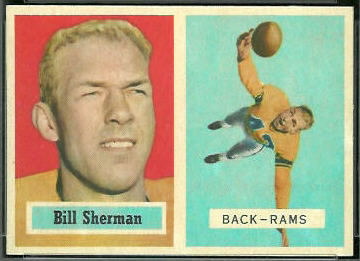 Will Sherman 1957 Topps football card