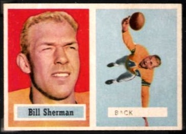 Will Sherman 1957 Topps football card Will Sherman 1957 Topps football card