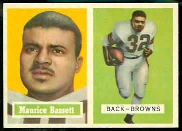 Maurice Bassett 1957 Topps football card