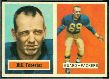 Bill Forester 1957 Topps football card