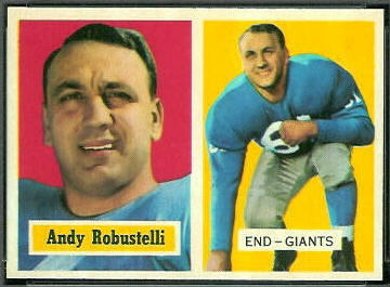 Andy Robustelli 1957 Topps football card