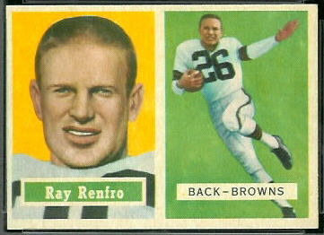 Ray Renfro 1957 Topps football card