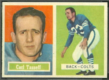 Carl Taseff 1957 Topps football card Carl Taseff 1957 Topps football card