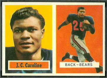 J.C. Caroline 1957 Topps football card