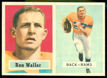 Ron Waller 1957 Topps football card