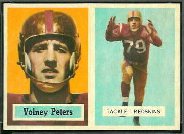 Volney Peters 1957 Topps football card