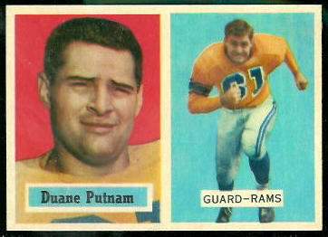 Duane Putnam 1957 Topps football card