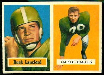 Buck Lansford 1957 Topps football card