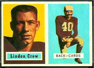 Lindon Crow 1957 Topps football card