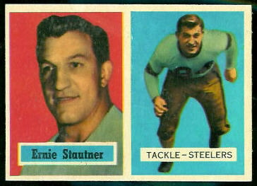 Ernie Stautner 1957 Topps football card Ernie Stautner 1957 Topps football card
