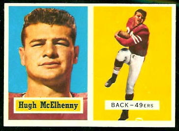 Hugh McElhenny 1957 Topps football card Hugh McElhenny 1957 Topps football card