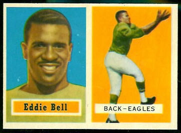 Eddie Bell 1957 Topps football card