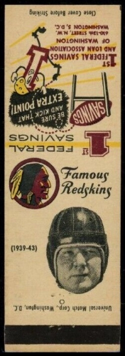 Willie Wilkin 1958-59 Redskins Matchbooks football card